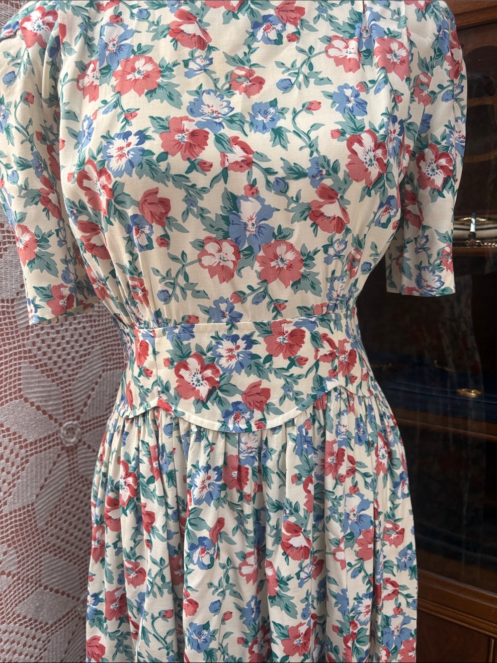 Vintage Karin Stevens Floral Midi Dress - Picture 4 of 14